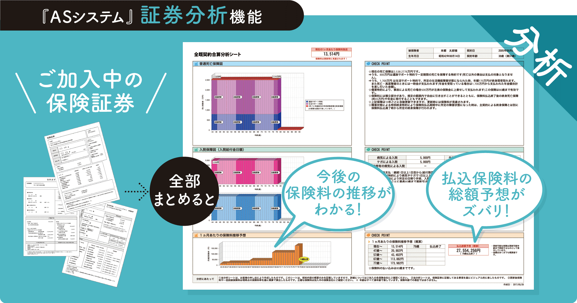 『ASシステム』の「保険証券分析シート」