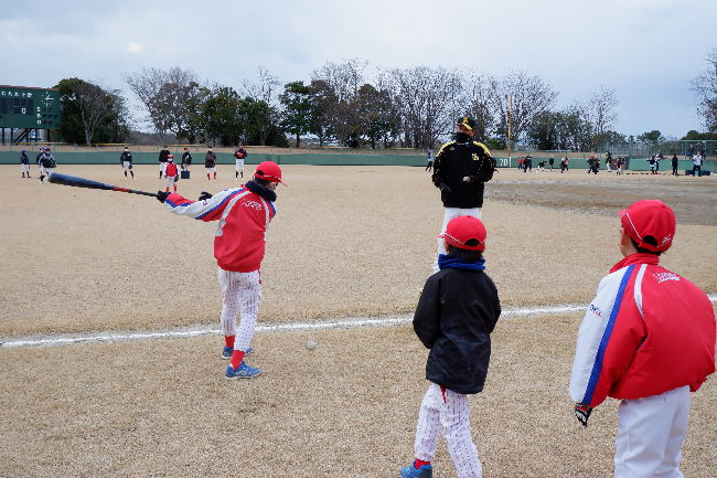 若菜氏のバッティング指導