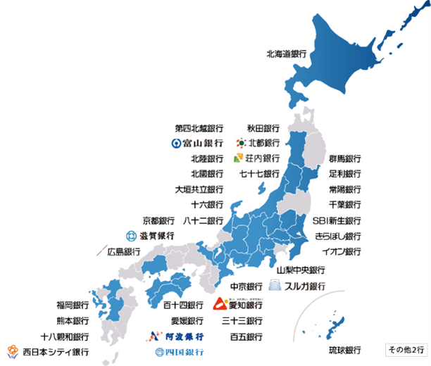 金融機関におけるASシステム導入先一覧