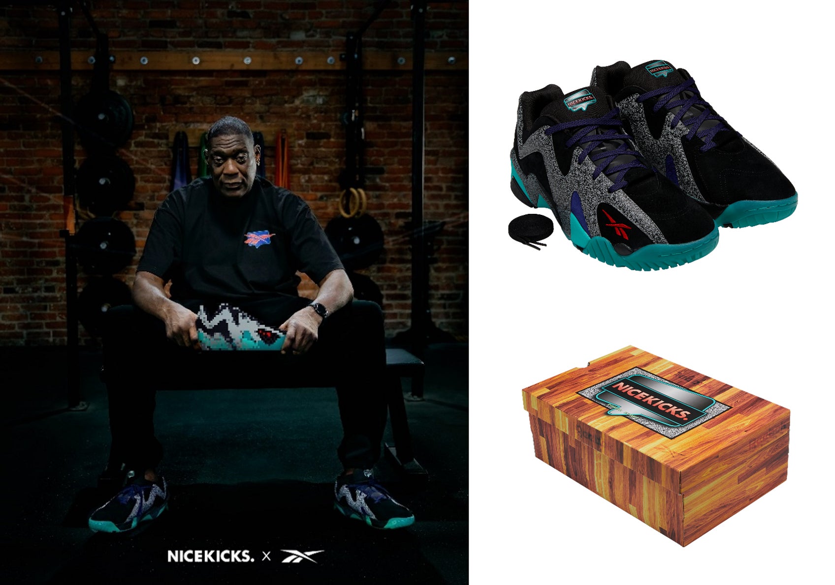 バスケットボールスターShawn Kemp のシグネチャーモデルを称えた バスケットボールスターShawn Kemp のシグネチャーモデルを称えた