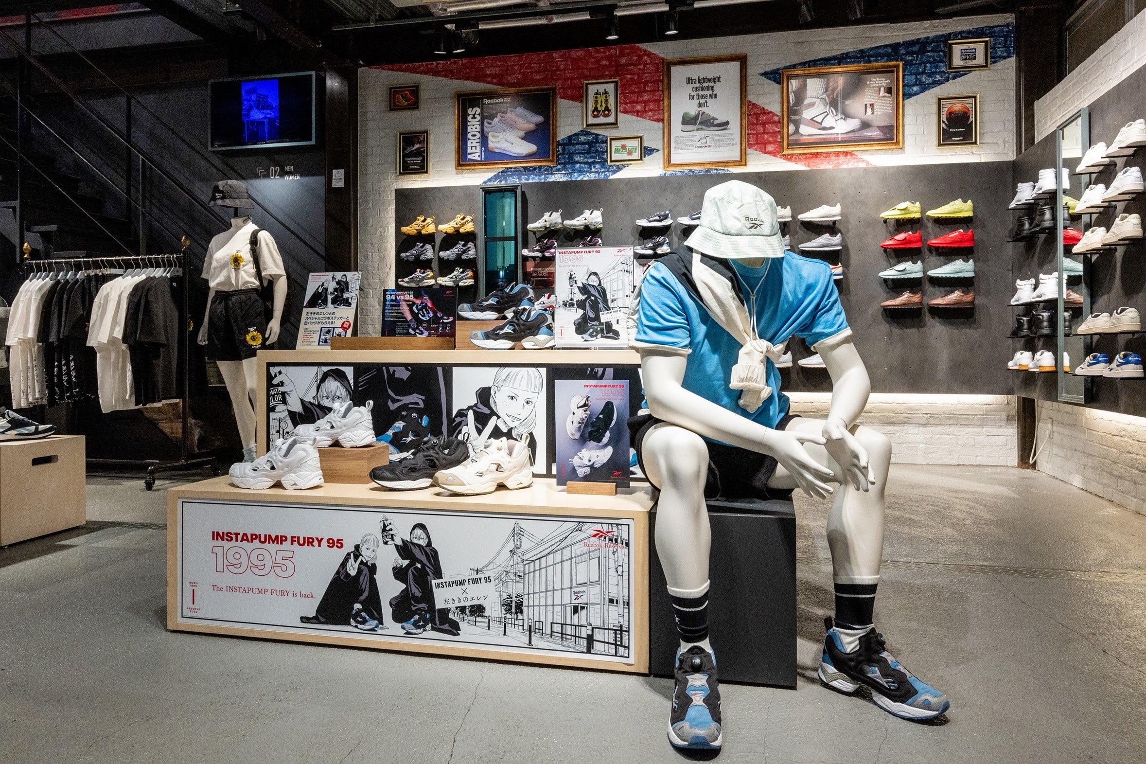 ▲リーボック クラシックストア原宿店 内装