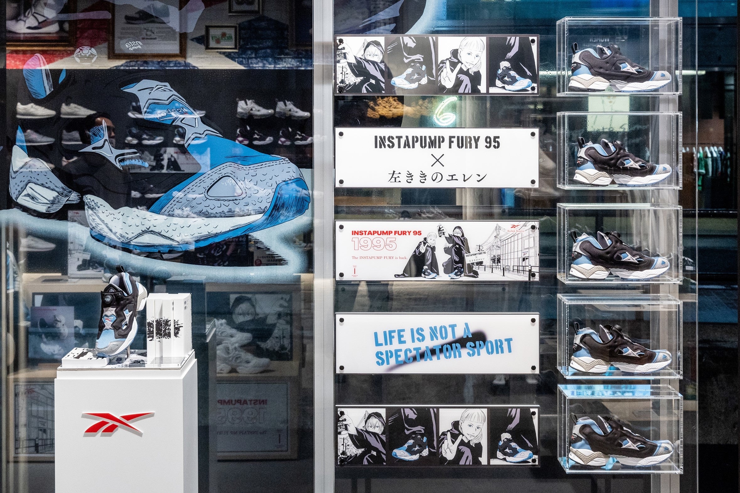 ▲リーボック クラシックストア原宿店 内装