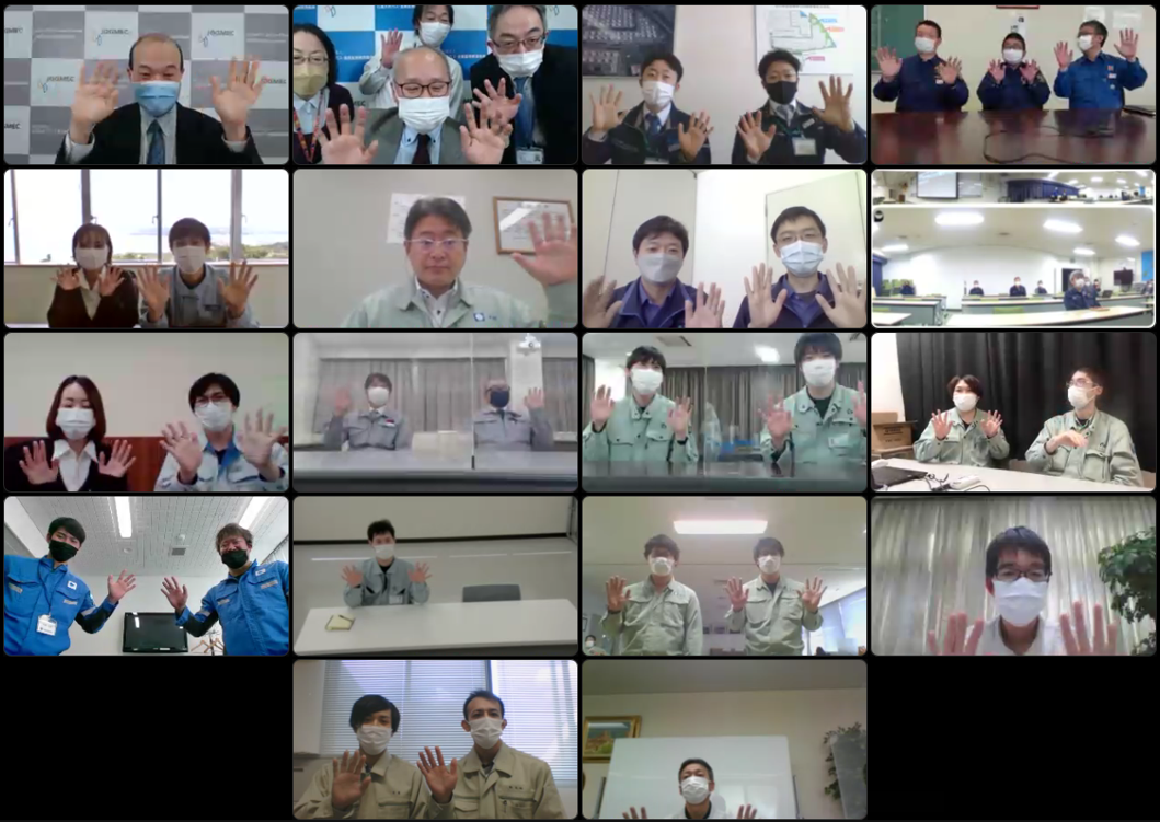 オンラインでの記念撮影