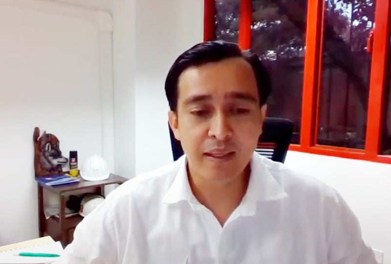 コロンビア鉱業庁の鉱山エンジニア Jose Luis Carvajal 氏の講演