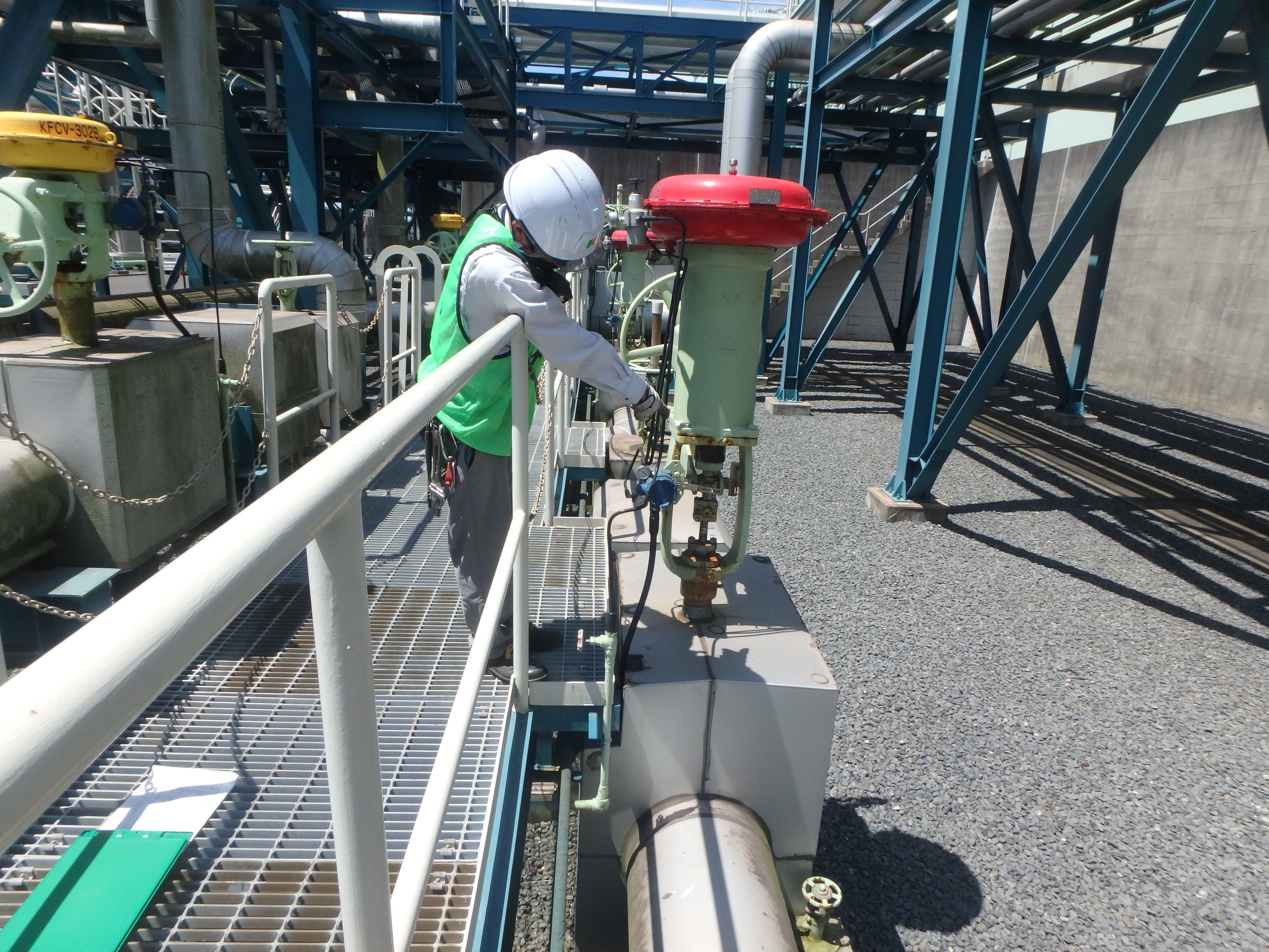 調節弁閉止確認（放出終了）