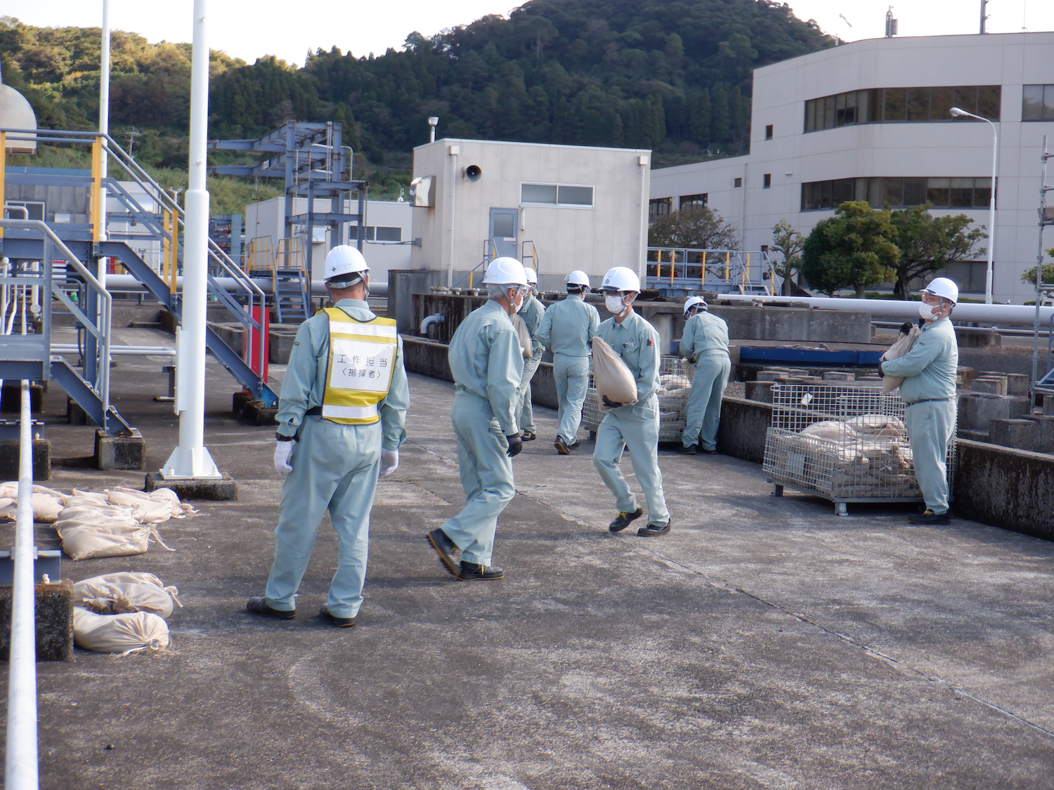 土のう構築訓練