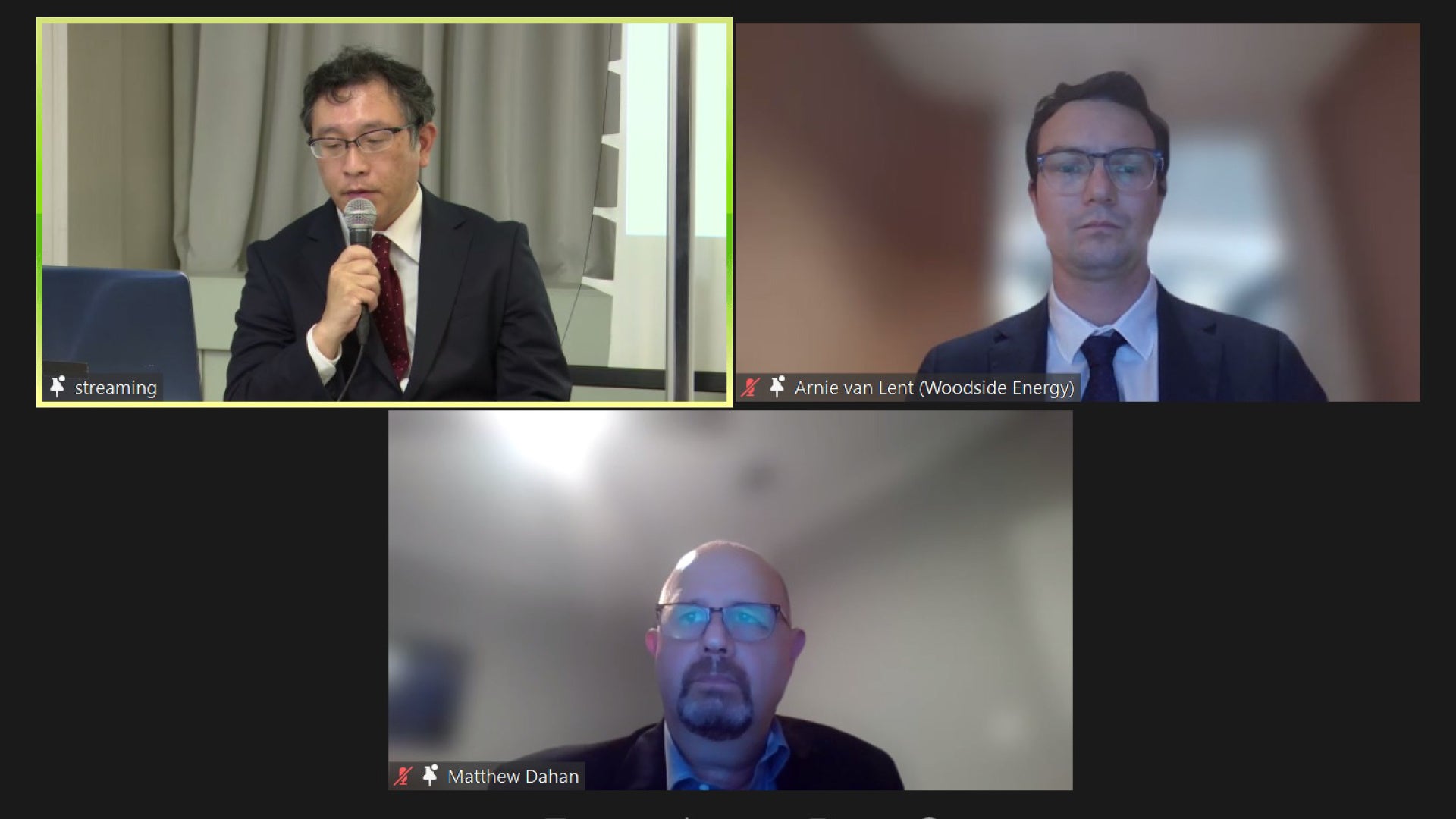 パネルディスカッションの様子（配信）