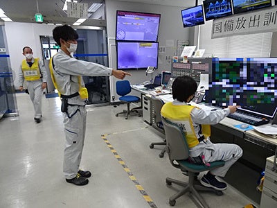 計器室訓練操作状況