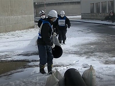 現場実地訓練（注2）（仮設配管運搬、設置）