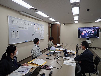 災害対策本部（JOGMEC本部・Web会議）