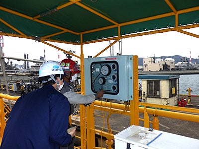 内航船上での後尺確認