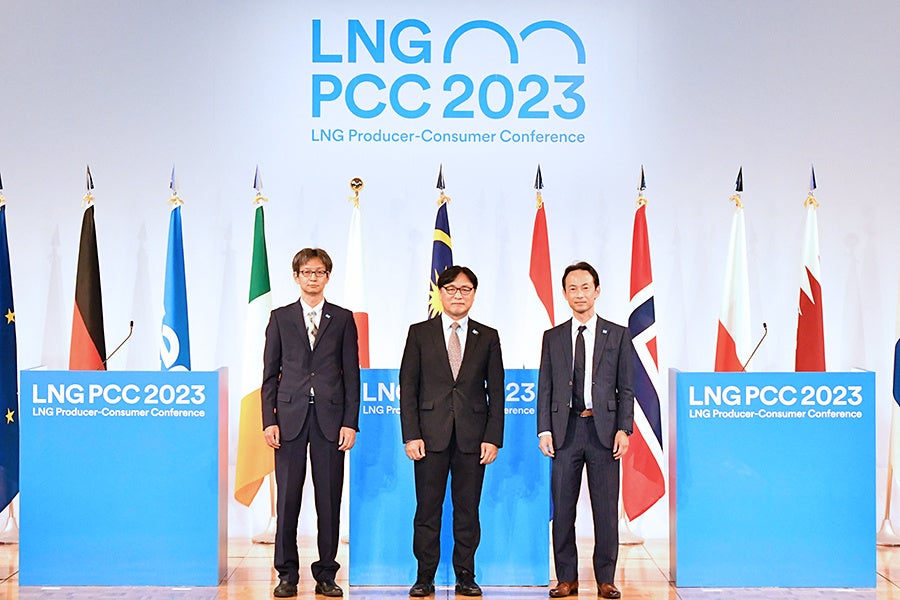 LNG産消会議2023におけるCLEANプロジェクト発表後の様子