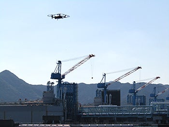 ドローンによる被害状況収集・映像送信訓練