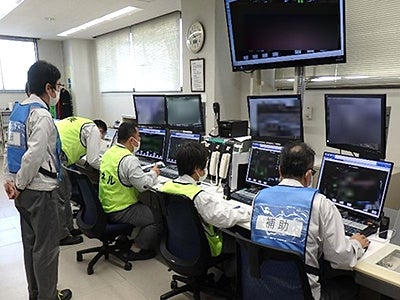 放出中監視状況（中央計器室）