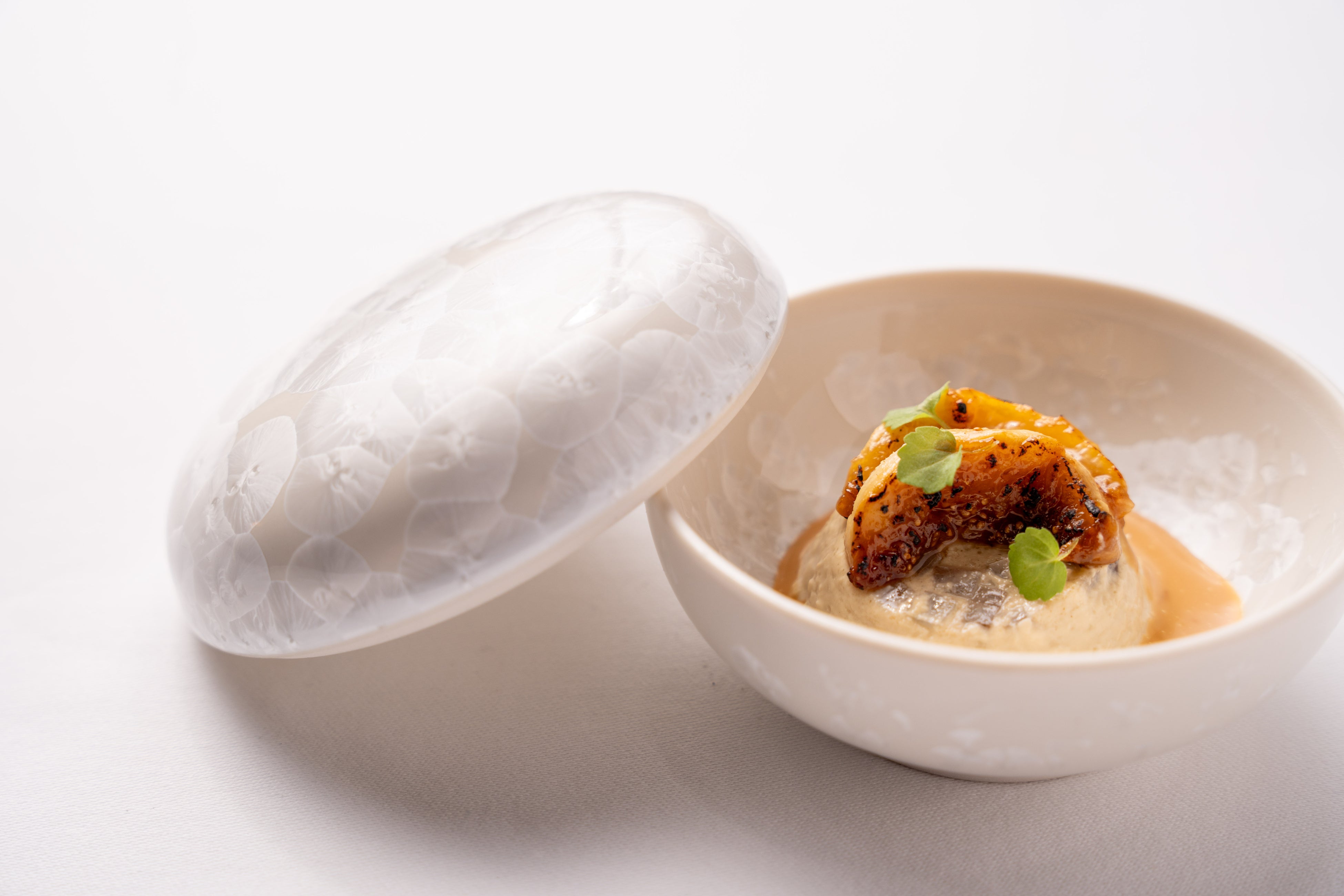 デザート一例　牛蒡のプリン