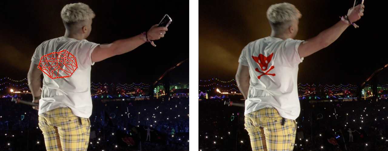 DaVinci Resolve 18 の新しい 「サーフェス トラッキング」機能を使用して、移動するオブジェクトに静的またはアニメーションのグラフィックスを追加します。