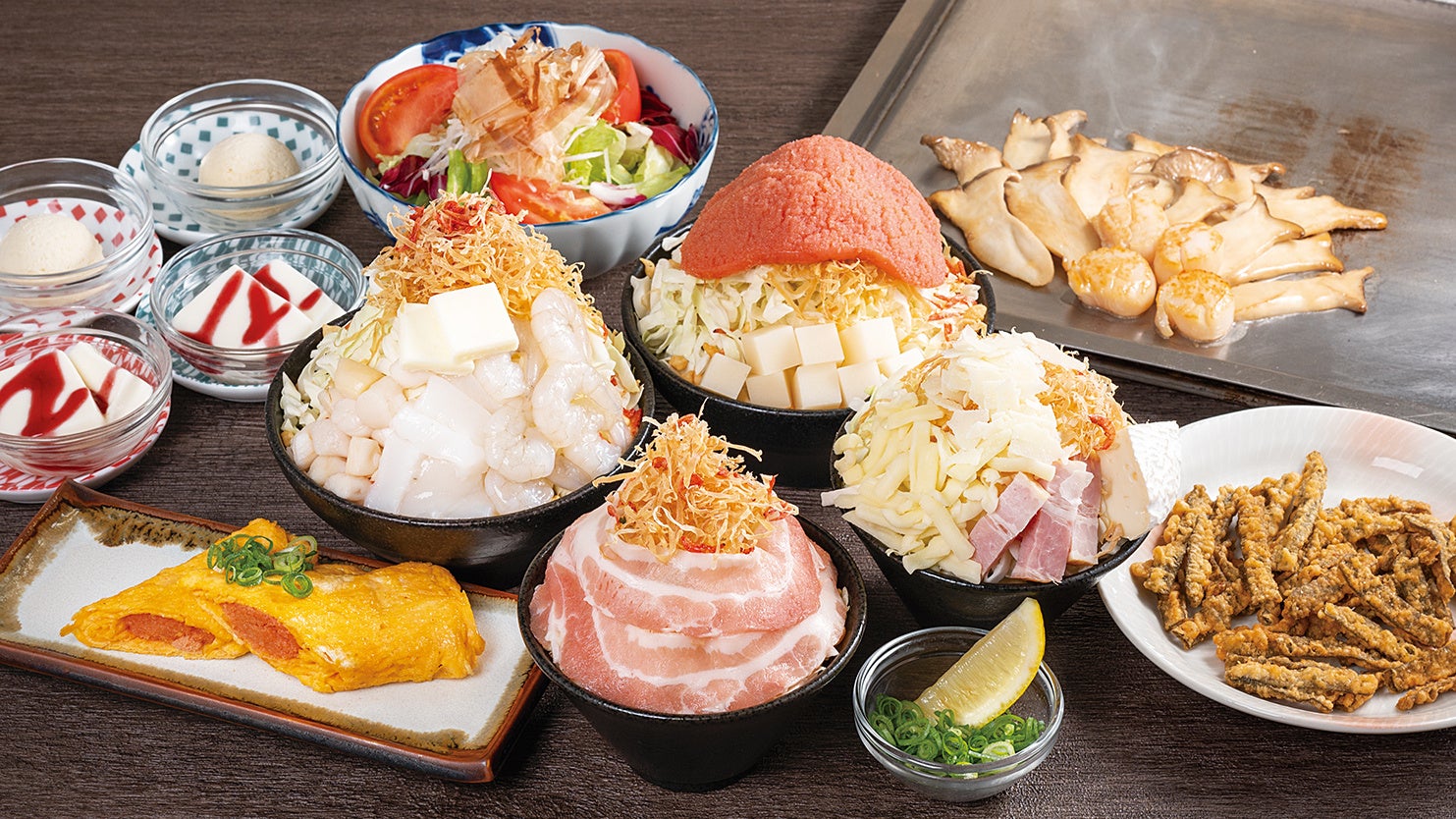 築地もんじゃコース 1名様4,480円(税込) 築地もんじゃコース 1名様4,480円(税込)