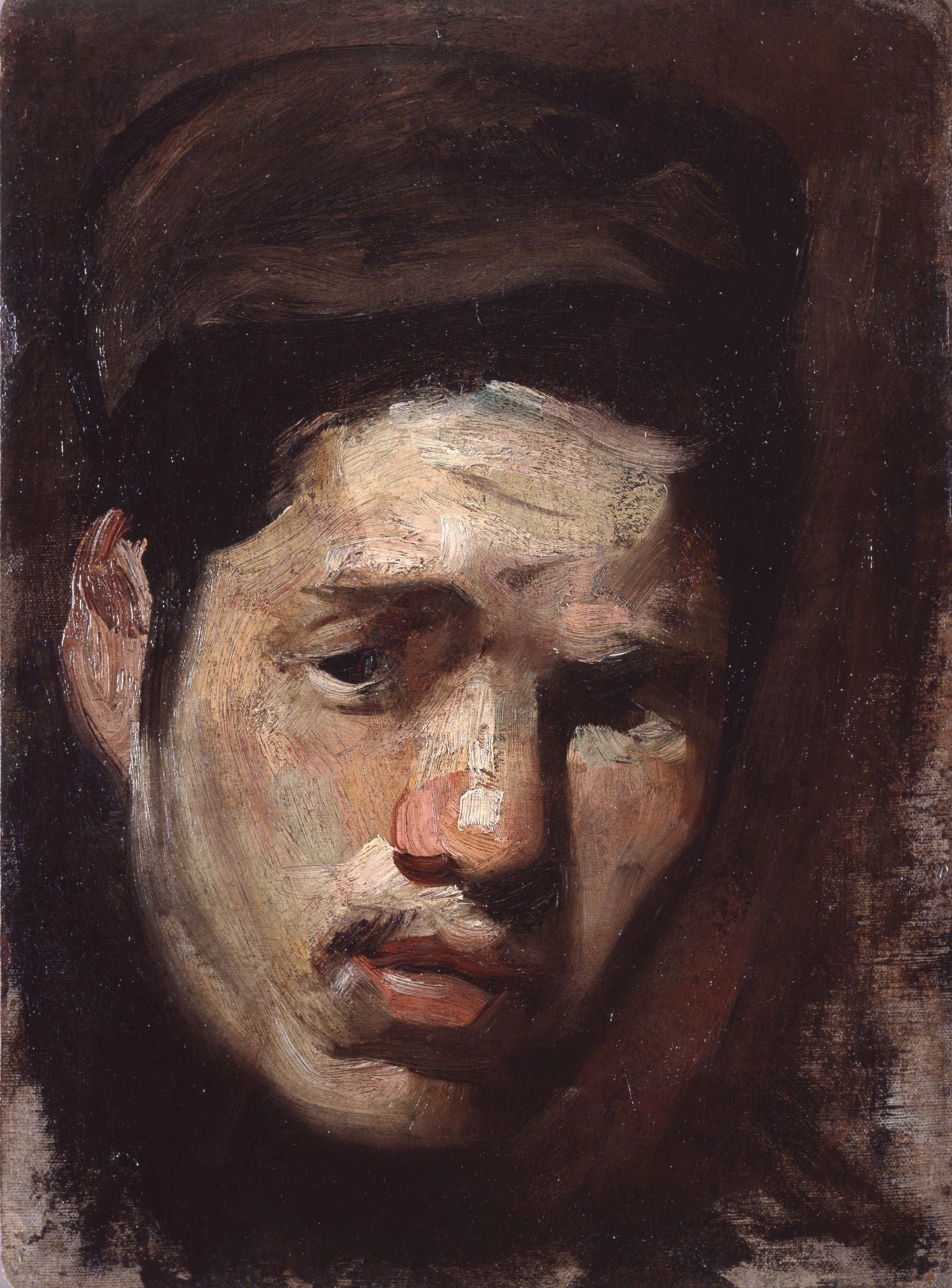 《自画像（ハンチングを被る自画像）》1909年頃　茨城県近代美術館蔵