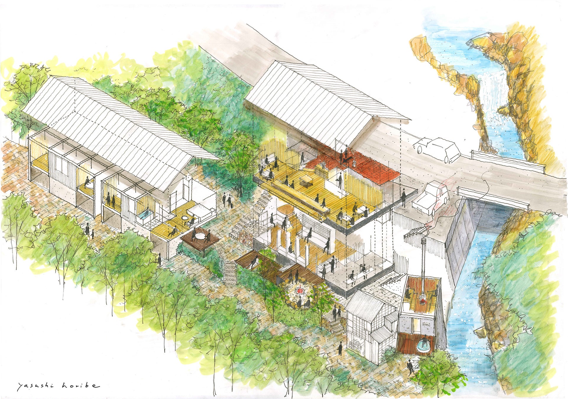 図:「Satologue」の施設イメージ(スケッチ)