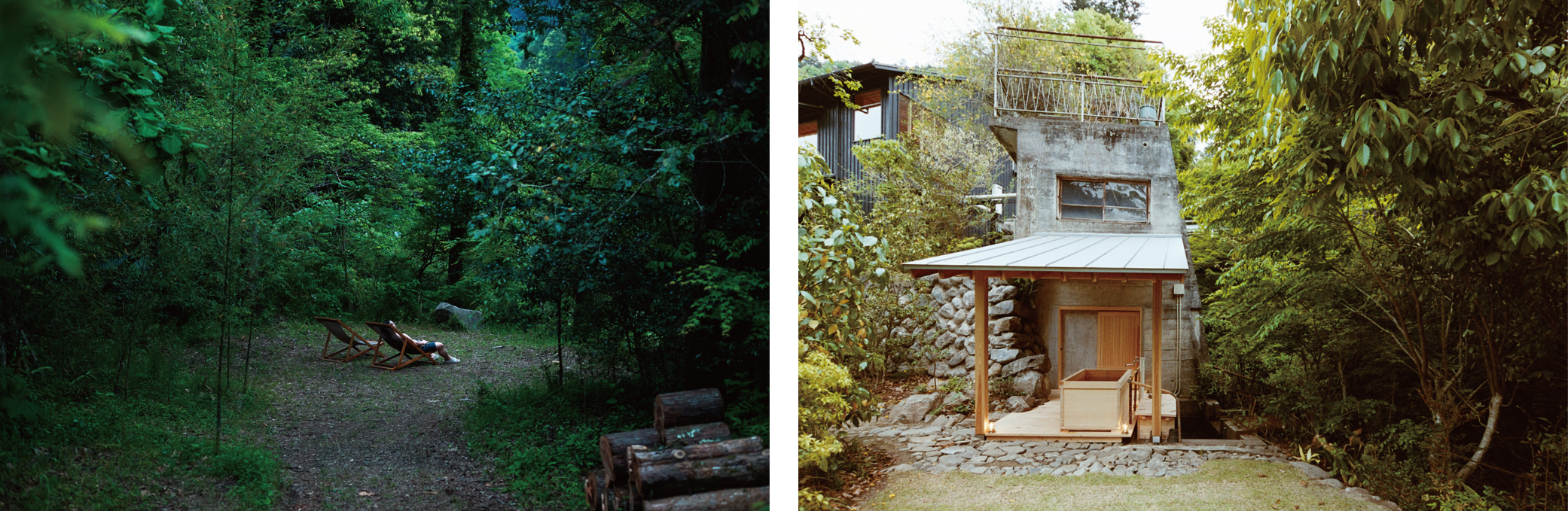 ©︎Daisuke Takashige ｜外気浴フィールド　 　　　　　　　©︎Daisuke Takashige｜サウナ外観