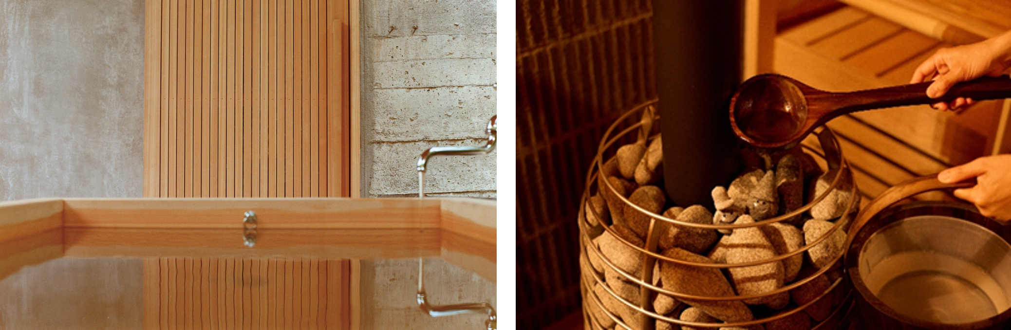 ©︎Daisuke Takashige｜水風呂　　　　　　　　　　　　　　©︎Daisuke Takashige｜ロウリュ