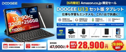 Amazon タイムセール40％OFF】DOOGEE フルアクセサリー付属U13セット版