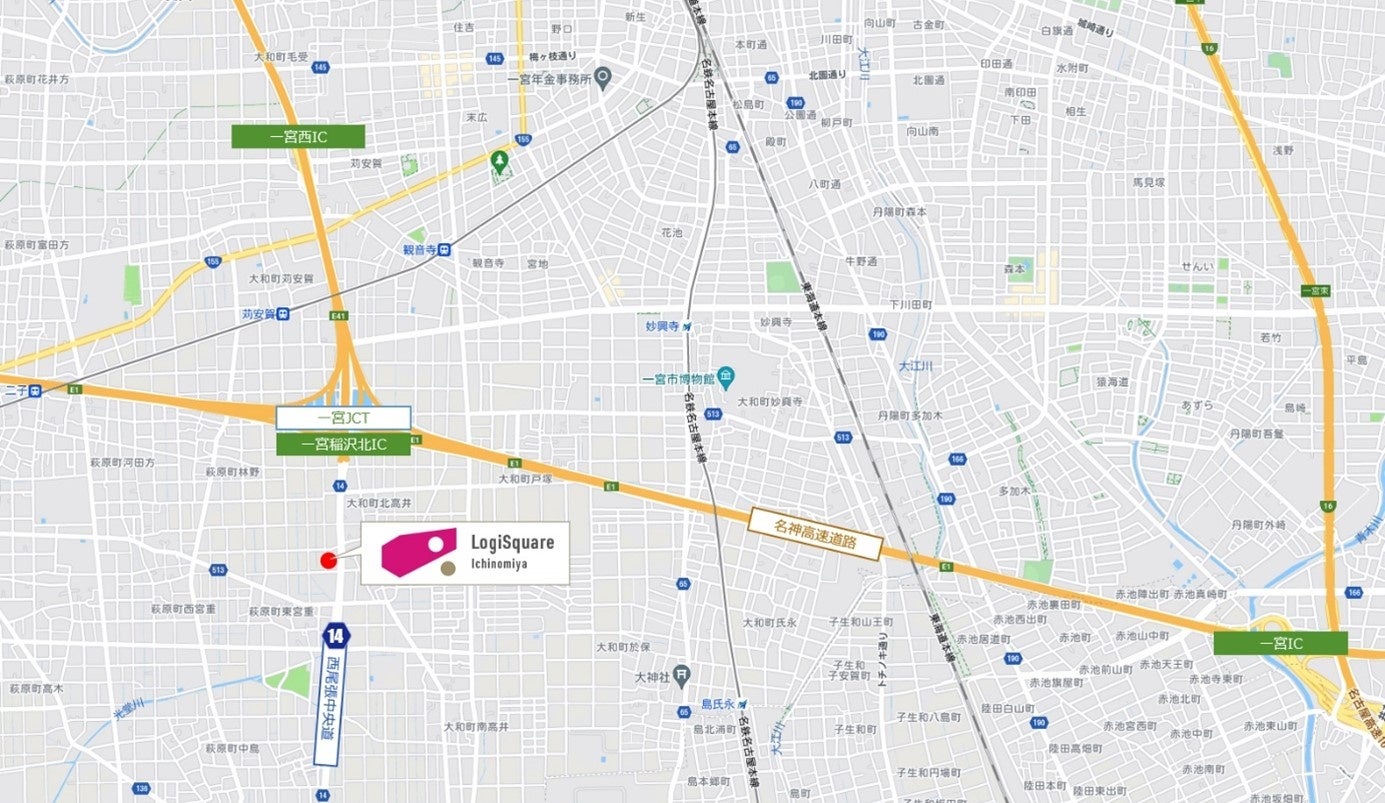 地図：ロジスクエア一宮