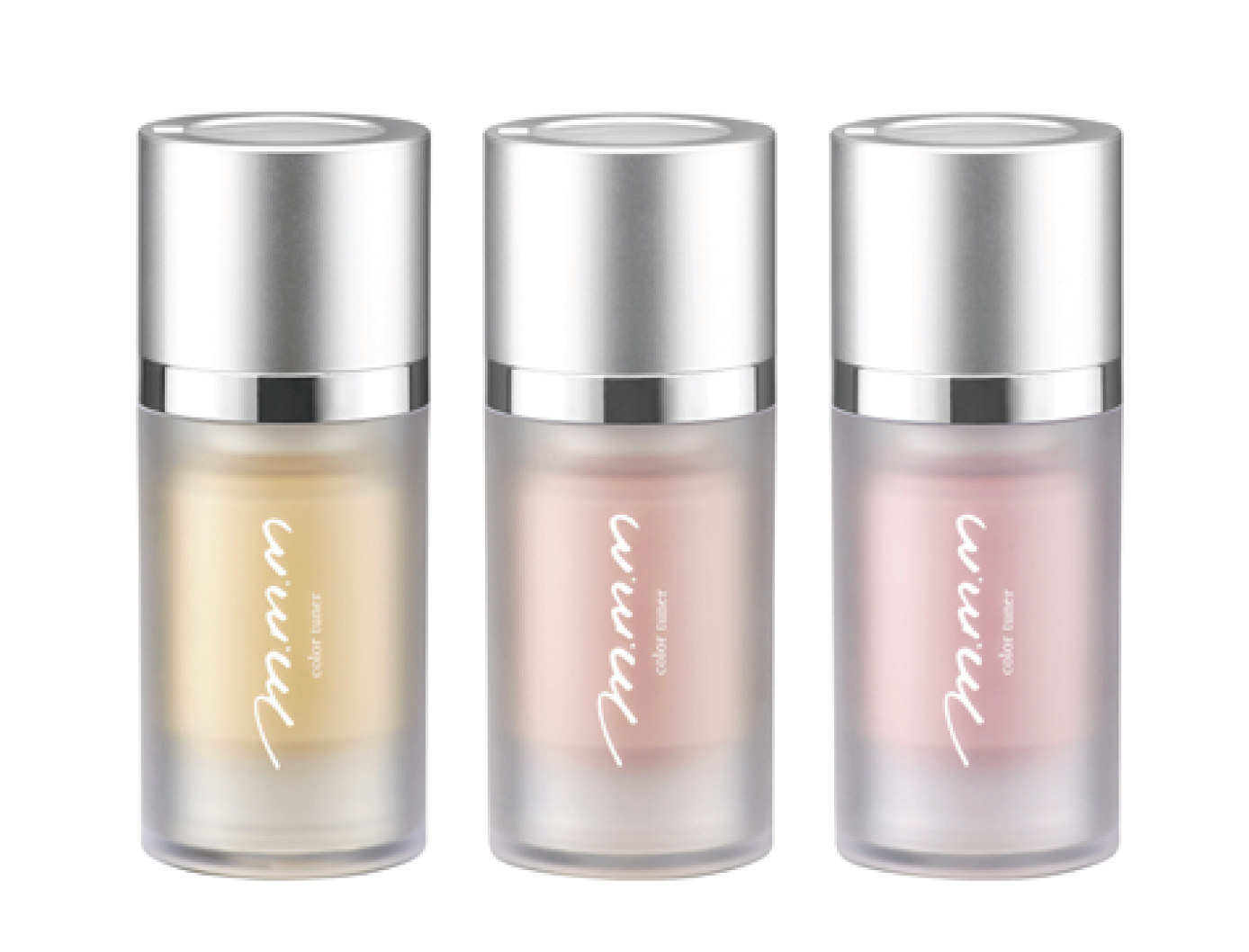 写真左からパールイエロ・パールピンク・パールラベンダーピンク