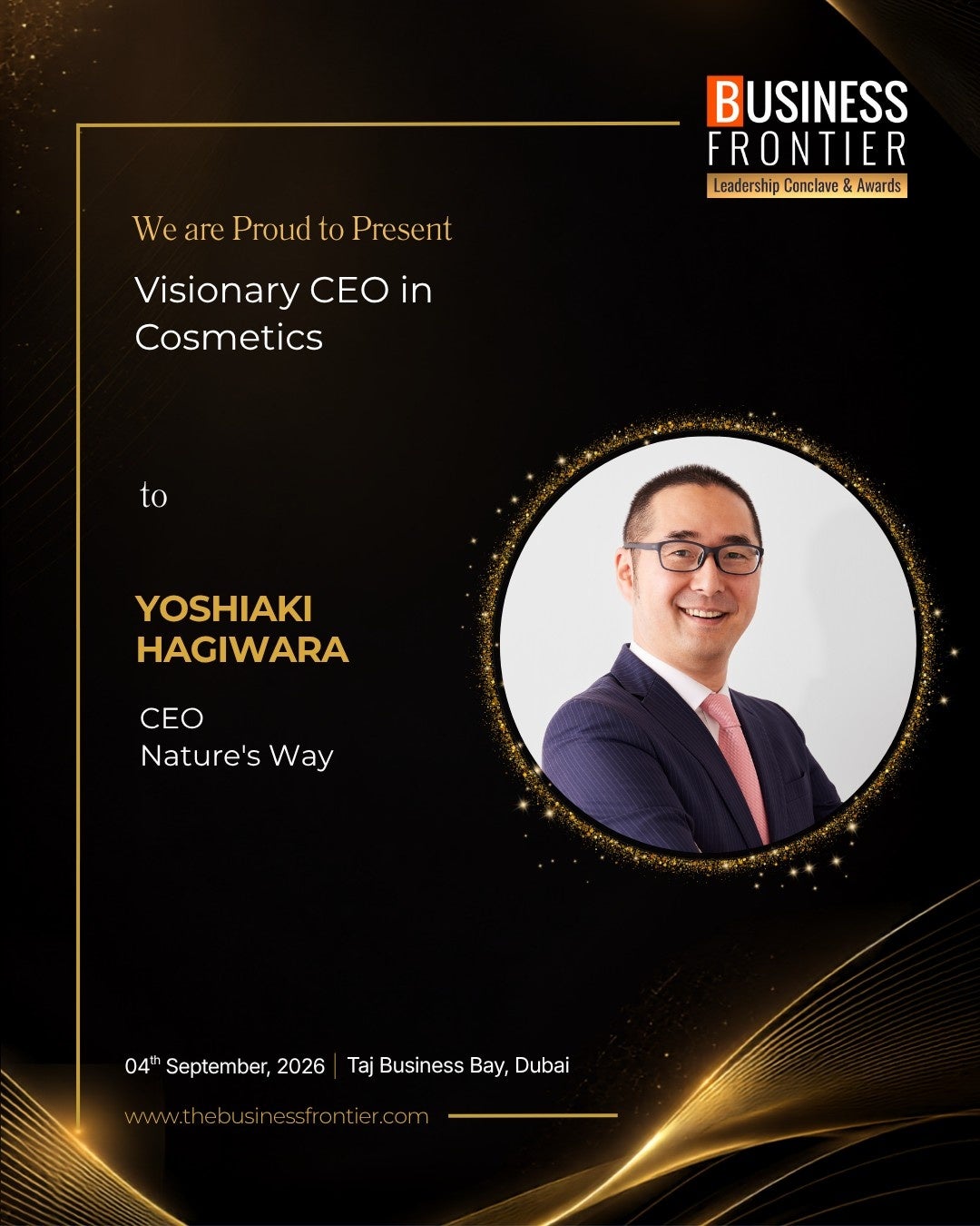 株式会社ネイチャーズウェイ 代表取締役社長、萩原吉晃が「Visionary CEO in Cosmetics」を受賞