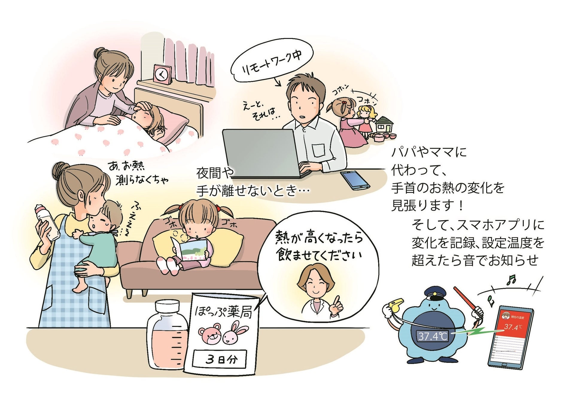 新型コロナウィルス感染症の自宅療養時にも おねつの見張り番 発熱計 専用スマホアプリがバージョンアップ ポップニート株式会社のプレスリリース 新型コロナウィルス感染症の自宅療養時にも おねつの見張り番 発熱計 専用スマホアプリがバージョンアップ ポップニート株式会社のプレスリリース