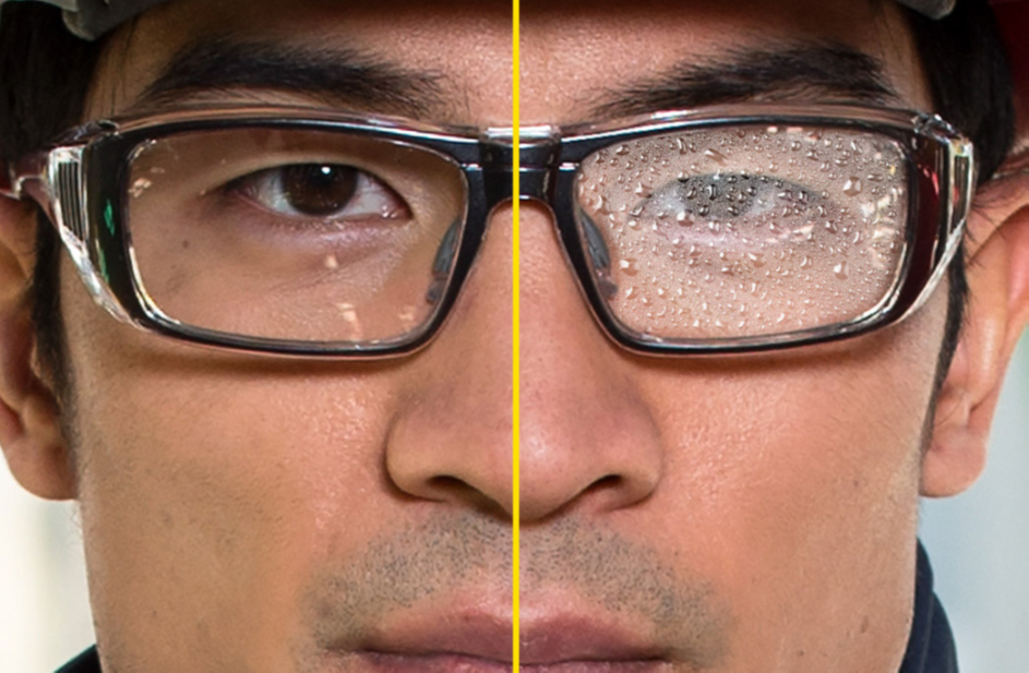 超防曇・耐傷「プラチナコーティング」で過酷な環境でも安全・快適に作業ができます