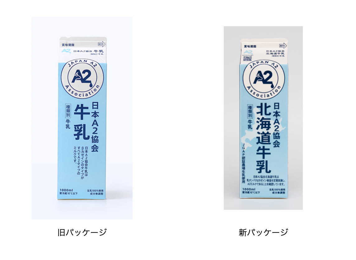 日本A2協会牛乳1000ml』の商品名及びパッケージリニューアル発売のご