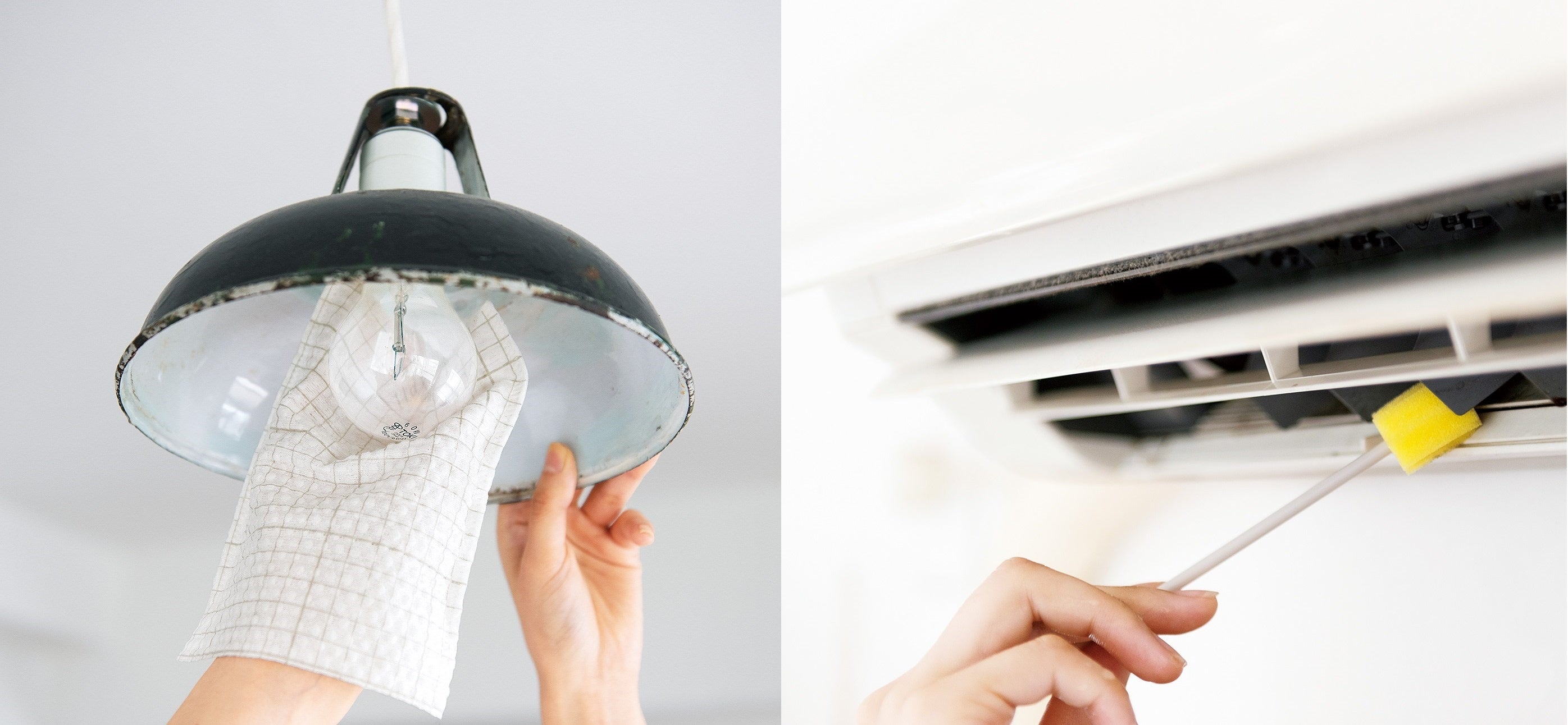 手のひら掃除ミトンとすきま用お掃除棒ミックスは、細かいところまで掃除できます