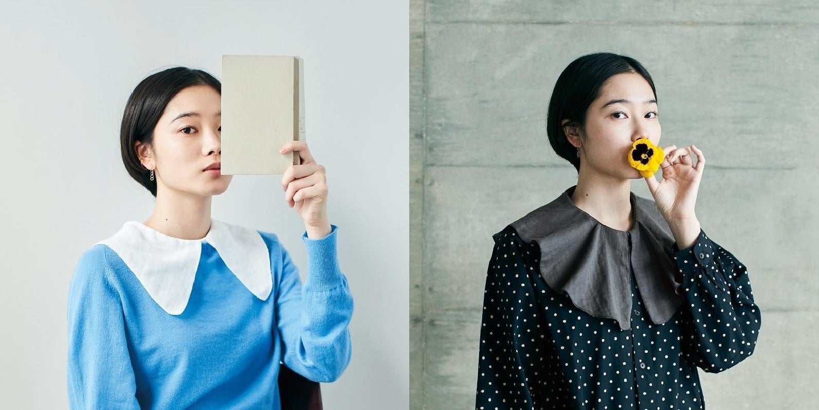 リリーホワイト(左)とストレートグレー(右)