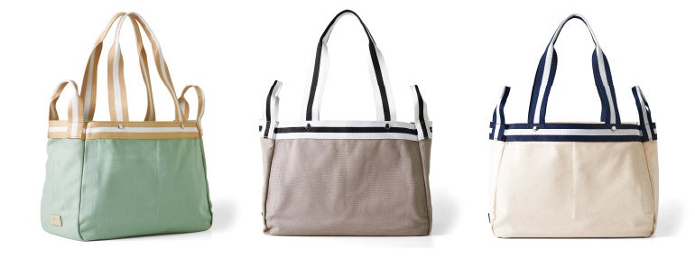 左から、〈ミントベージュ〉〈グレーホワイト〉〈ナチュラルネイビー〉