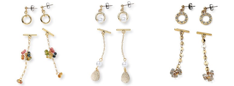 左から〈ビーズ〉〈パール〉〈ラインストーン〉