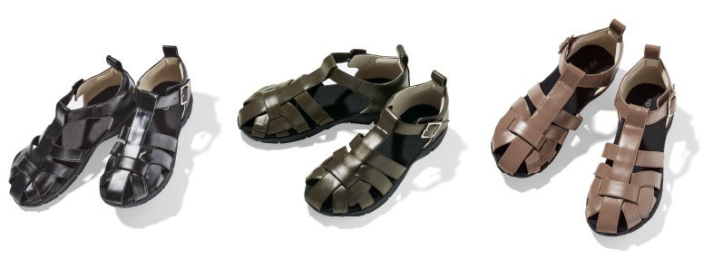 左から〈ブラック〉〈カーキ〉〈ベージュ〉