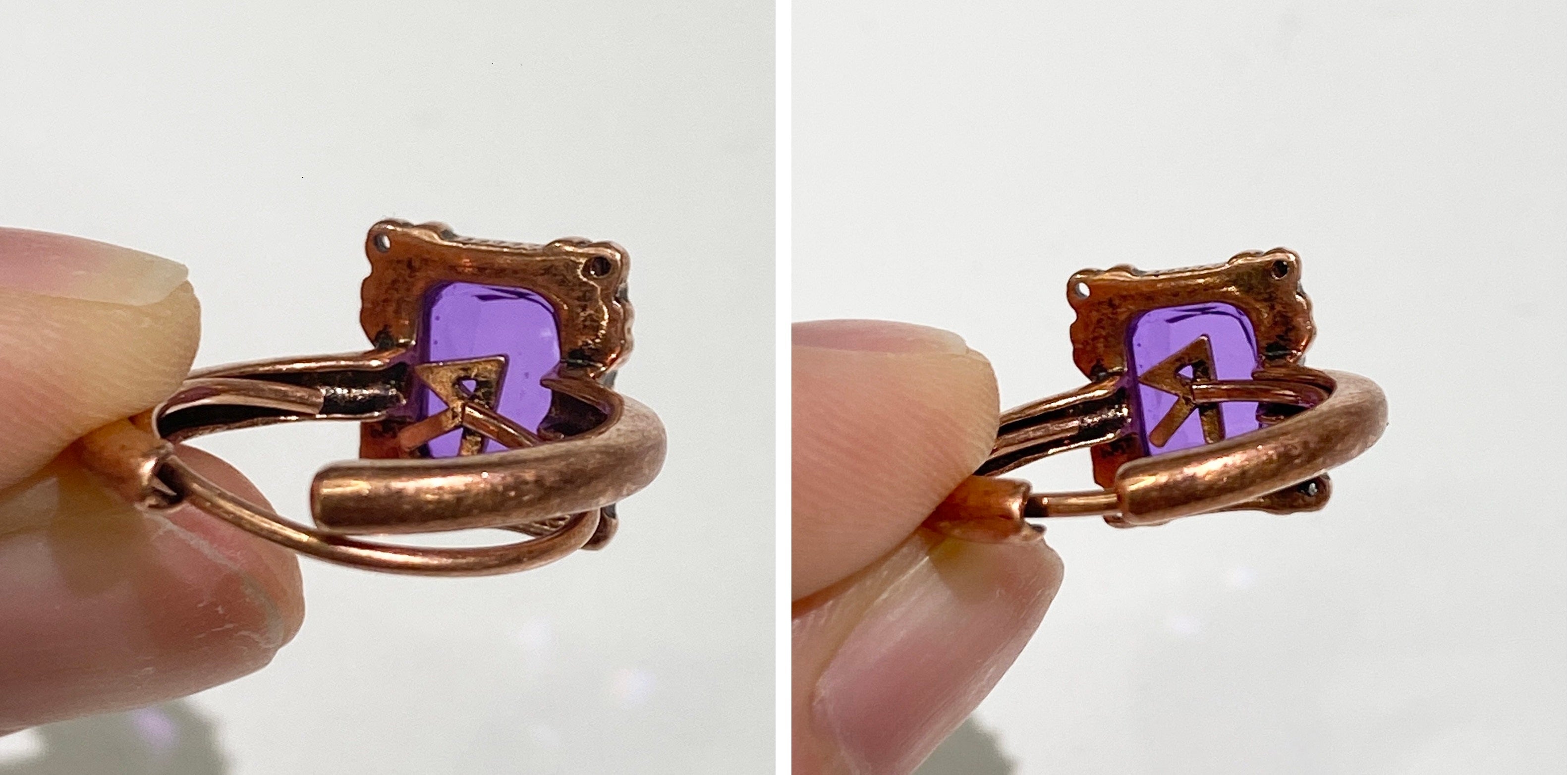 リング内側の溝（写真は〈ラド／旅人・パープル〉）