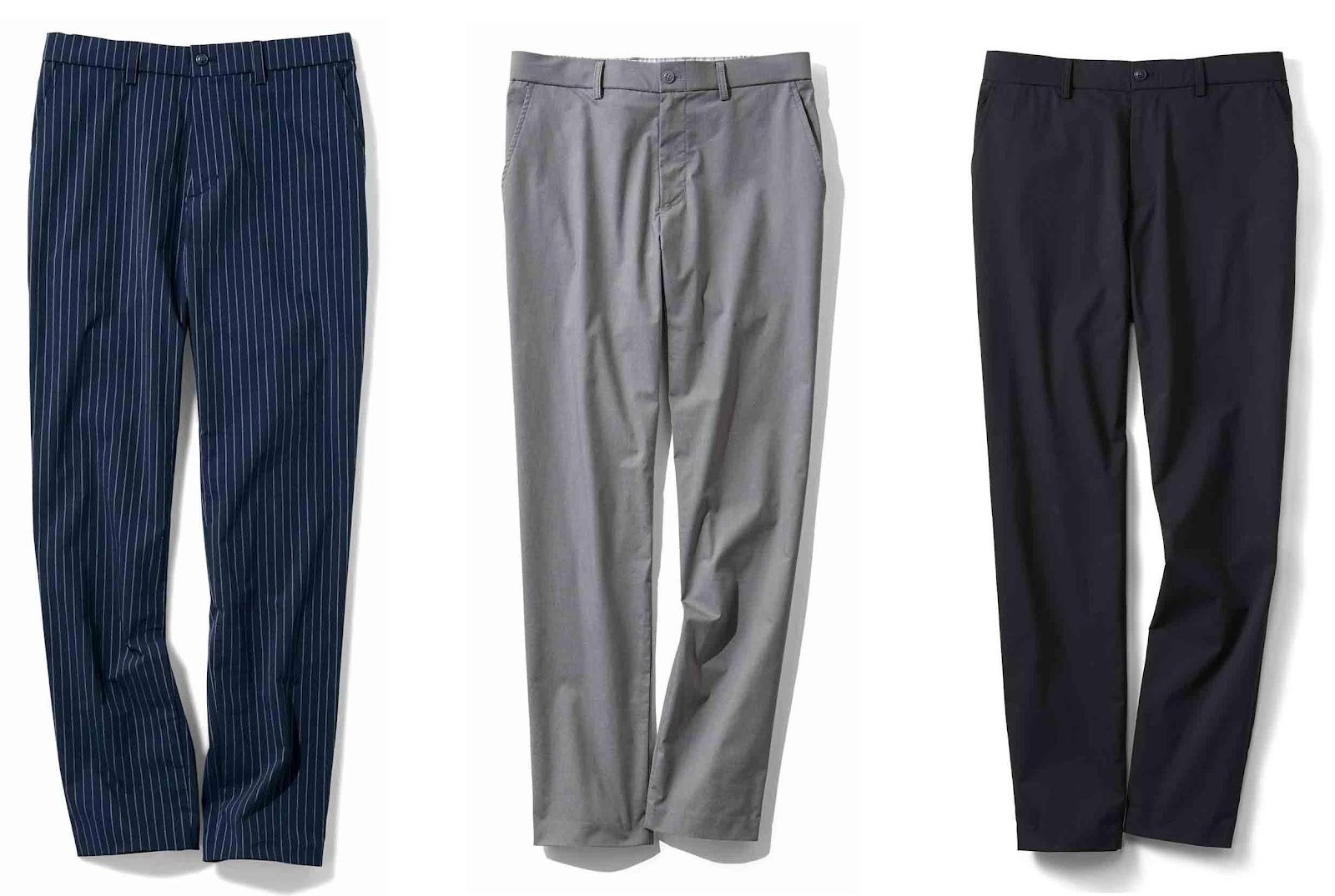 左から〈ネイビー（新柄）〉、〈グレー〉、〈ブラック〉