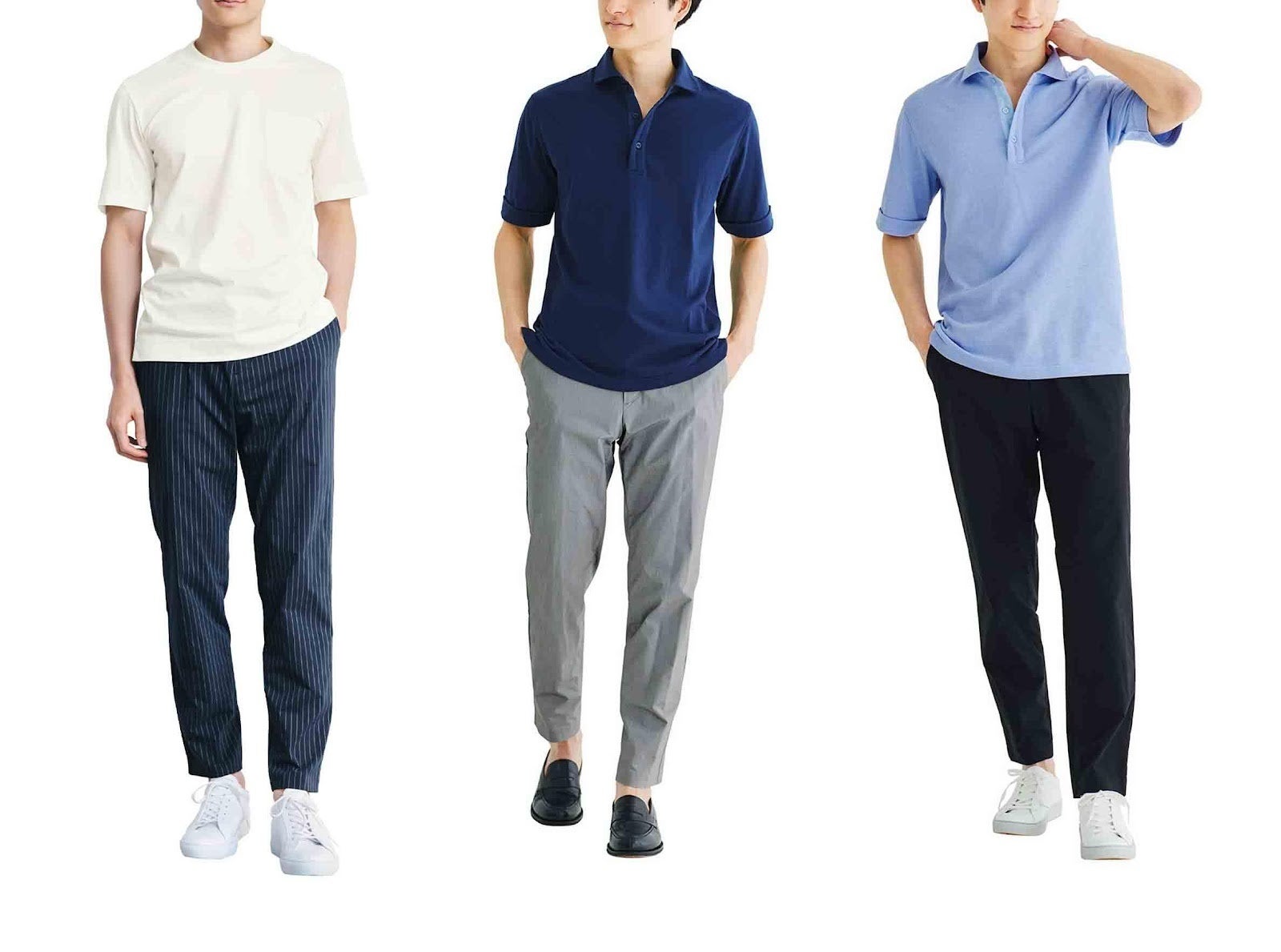 トップス次第でカジュアルにもきれいめにも