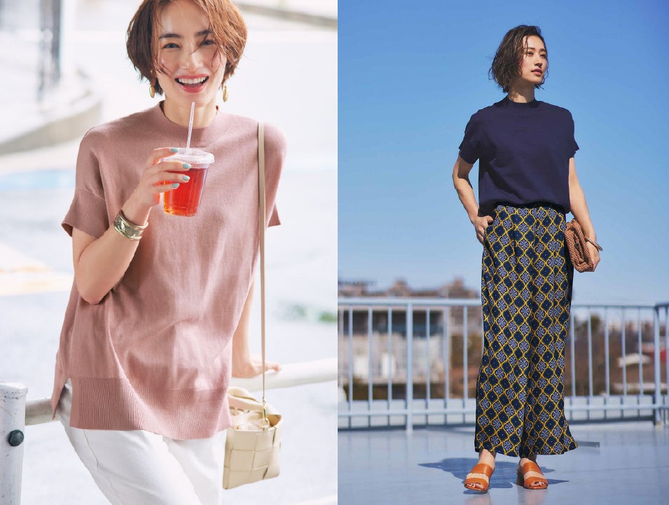 フェリシモ 接触冷感＆吸汗速乾で涼やかアイスコットン裾Tシャツ2枚セット ARCADE 接触冷感 吸水速乾 ドライTシャツ メンズ 半袖 ビッグ