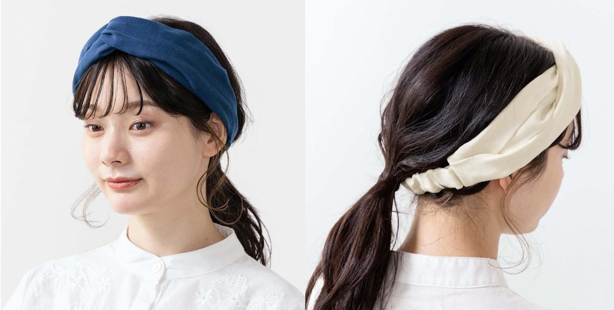 ダブルガーゼの風合いにより、着けるだけでこなれた雰囲気