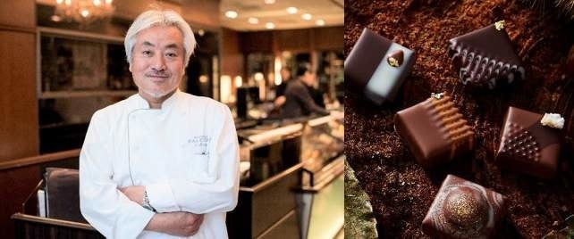 左:三枝俊介さん右:〈CHOCOLATIER PALET D’OR(ショコラティエ パレ ド オール)〉※写真は試食チョコレートのイメージです