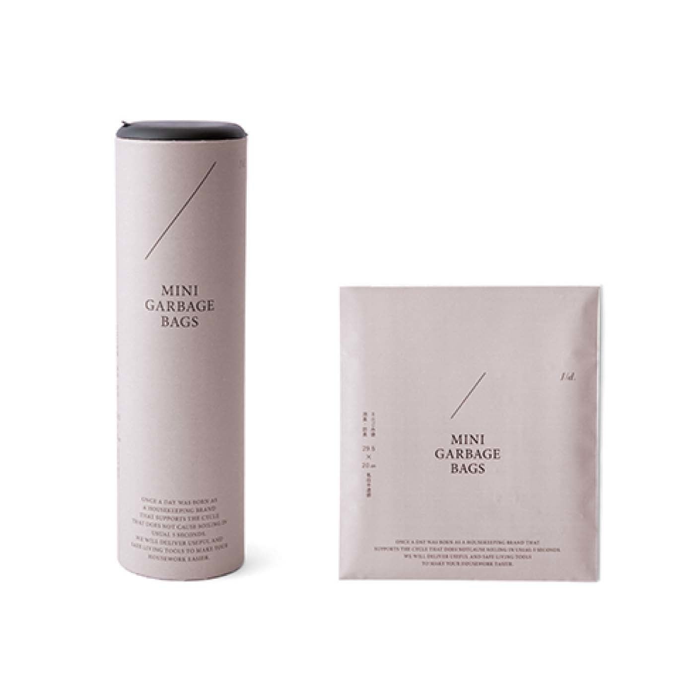 左〈収納ケース〉、右〈ミニごみ袋〉　※収納ケースは初月のみのお届けです