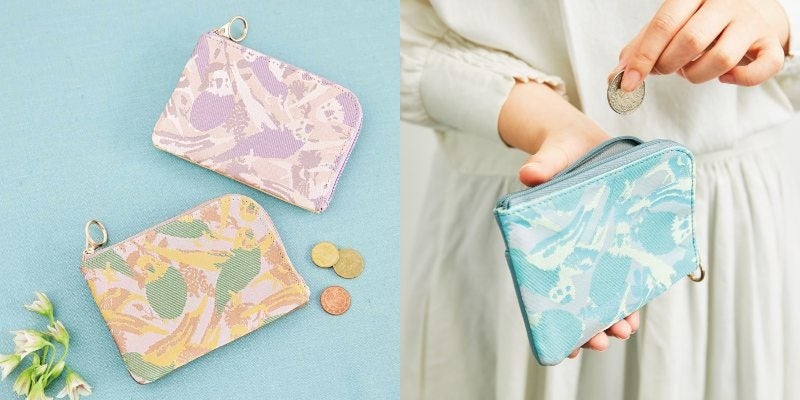 正絹・西陣織吉祥鳥文・幻想的な宝飾・インコの語らい 愛らしい小鳥の姿を西陣織の職人さんによる伝統技術で表現した「京都の