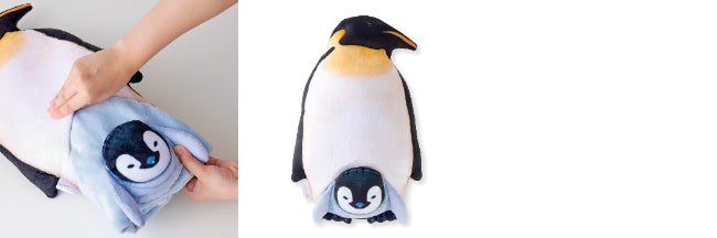 ペンギンの親子愛あふれる姿を再現した ヒナがひょっこりのぞく コウテイペンギン親子 ブランケットクッション が フェリシモ You More から誕生 株式会社フェリシモのプレスリリース ペンギンの親子愛あふれる姿を再現した ヒナがひょっこりのぞく コウテイペンギン親子 ブランケットクッション が フェリシモ You More から誕生 株式会社フェリシモのプレスリリース