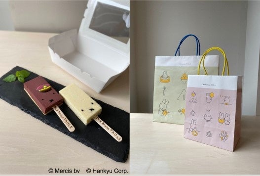 テイクアウトはボックスに入れて提供。オリジナルショッパーバッグは2サイズ