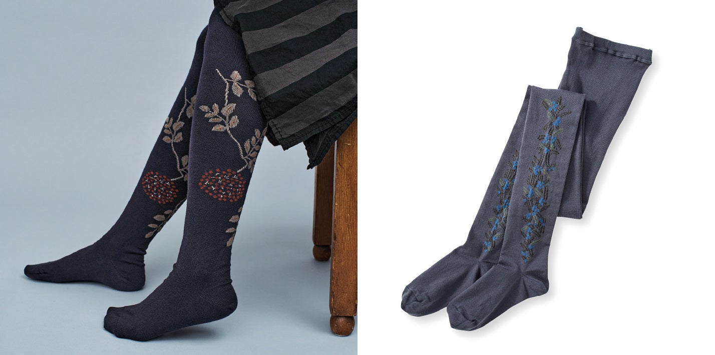 つま先とかかと部分は、肌側シルク混です