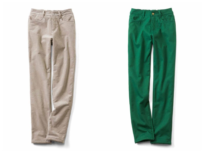 〈グレーコーデュロイ〉と〈グリーン〉の2色展開