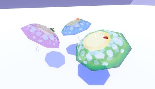 フェリシモ商品「クリームソーダの透明傘」の3Dモデル
